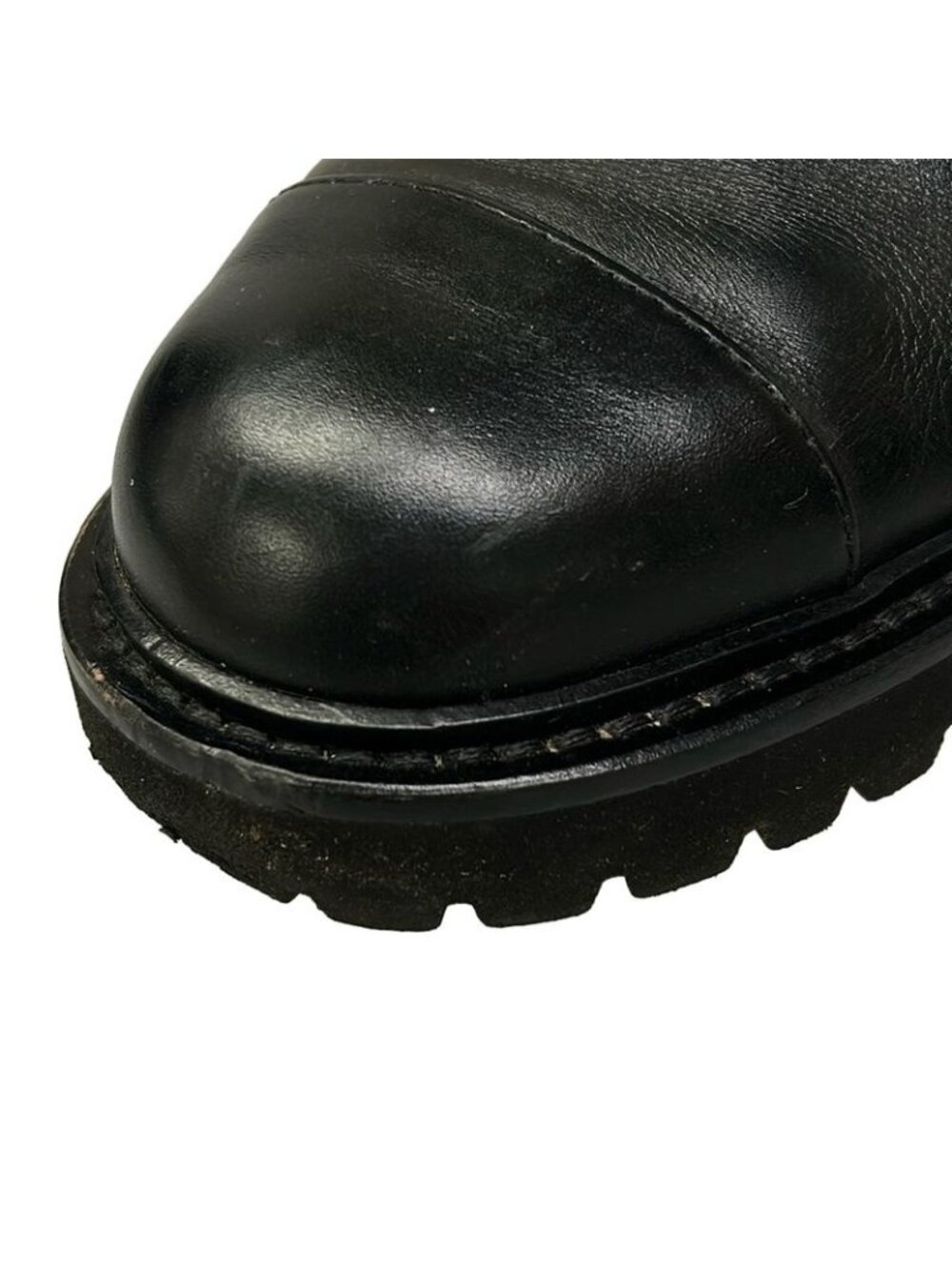 Chanel Short Boots 34.5 C Black CC Logo Leather - Picture 12 of 12